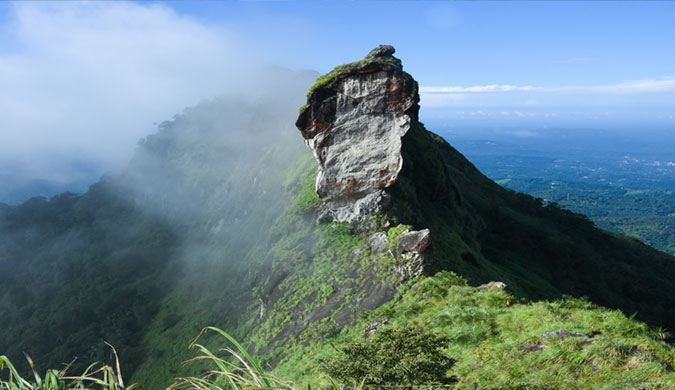 Illikkal Kallu rock formation near Erattupetta, Kerala